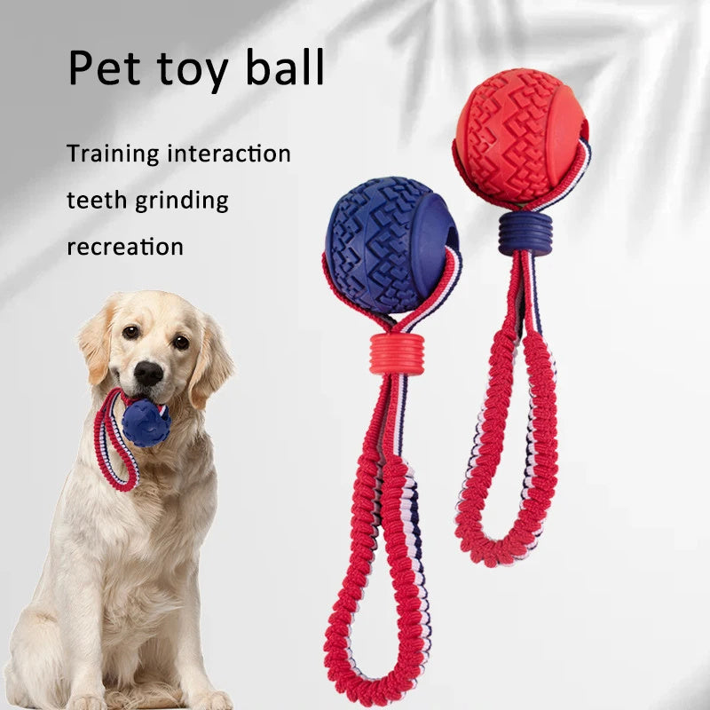 Interactive Dog Toy Ball Interactive Teether With Rope Dog Ball