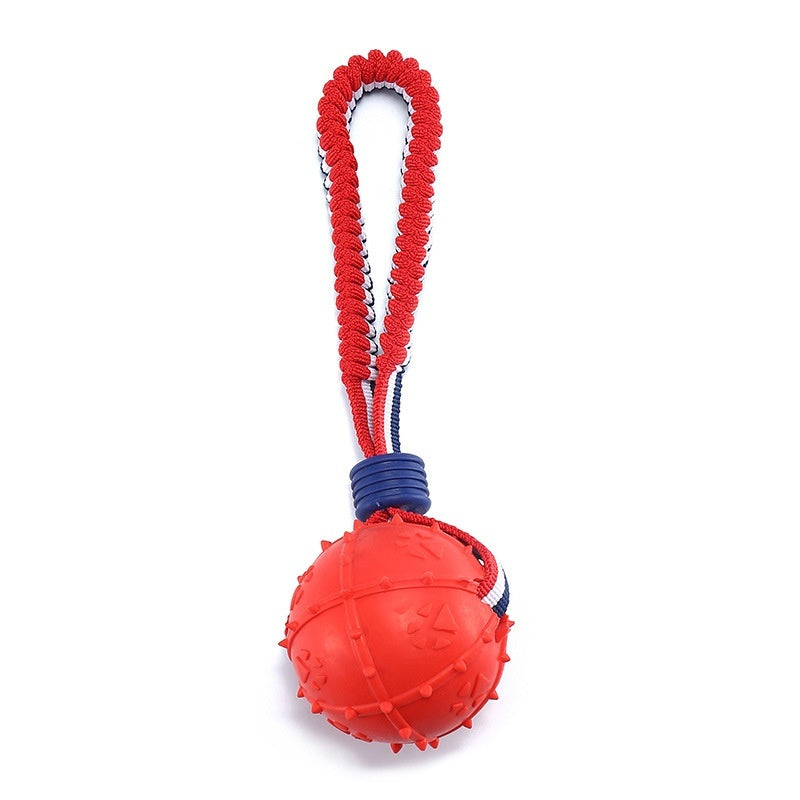 Interactive Dog Toy Ball Interactive Teether With Rope Dog Ball