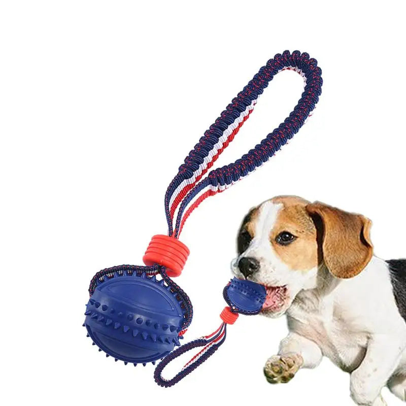 Interactive Dog Toy Ball Interactive Teether With Rope Dog Ball