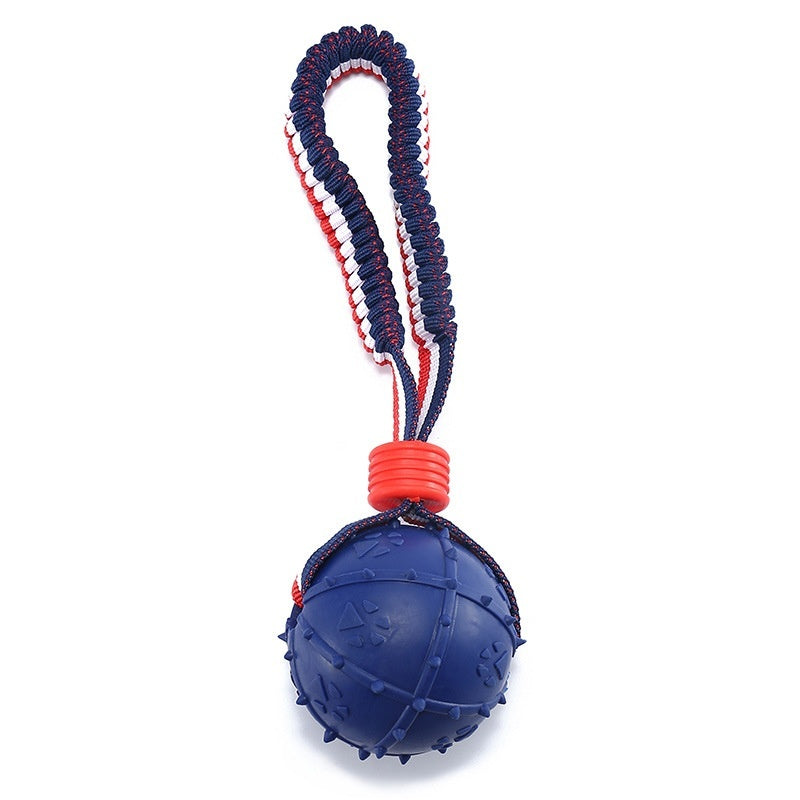 Interactive Dog Toy Ball Interactive Teether With Rope Dog Ball