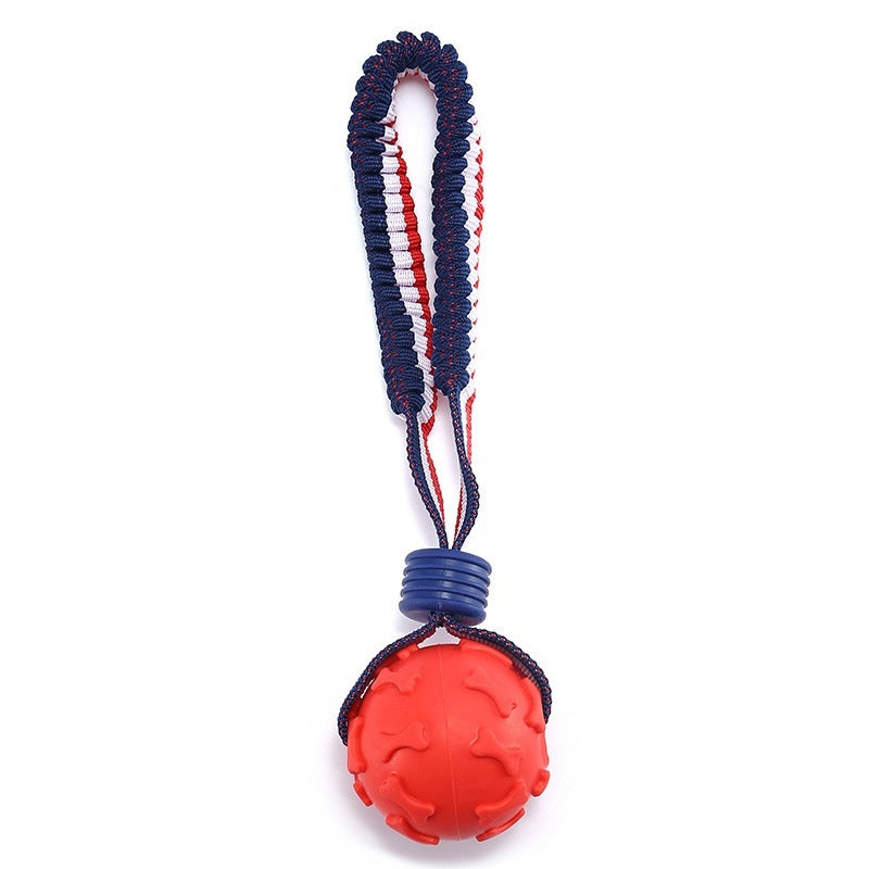 Interactive Dog Toy Ball Interactive Teether With Rope Dog Ball