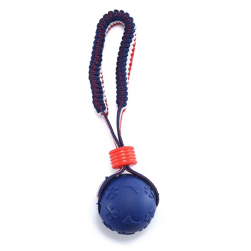 Interactive Dog Toy Ball Interactive Teether With Rope Dog Ball