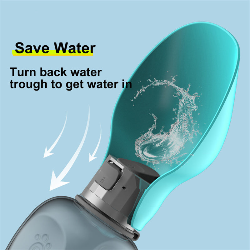 800ml Dogs Water Bottle Portable High Leakproof Pet Foldable Bowl