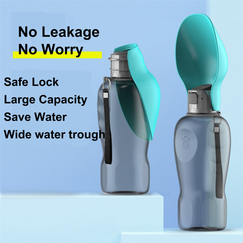800ml Dogs Water Bottle Portable High Leakproof Pet Foldable Bowl