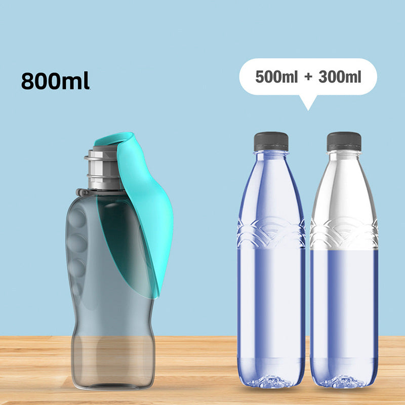 800ml Dogs Water Bottle Portable High Leakproof Pet Foldable Bowl